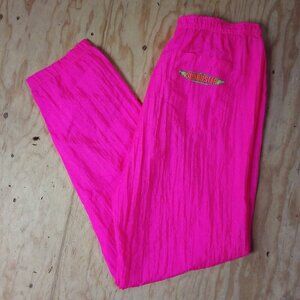 Vintage 90s Sunbuster Wind Pants Joggers Trainers Neon Pink